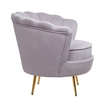 Низкое кресло ракушка Pearl Grey