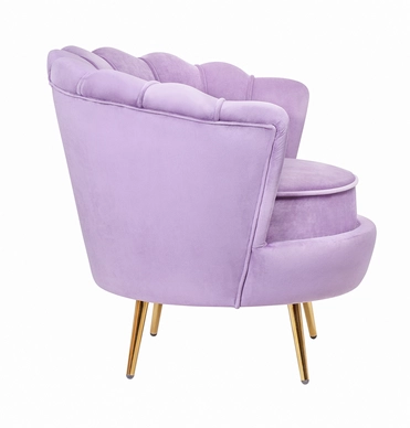 Низкое кресло ракушка Pearl Purple