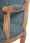 Мягкий стул с подлокотниками Wallis Blue